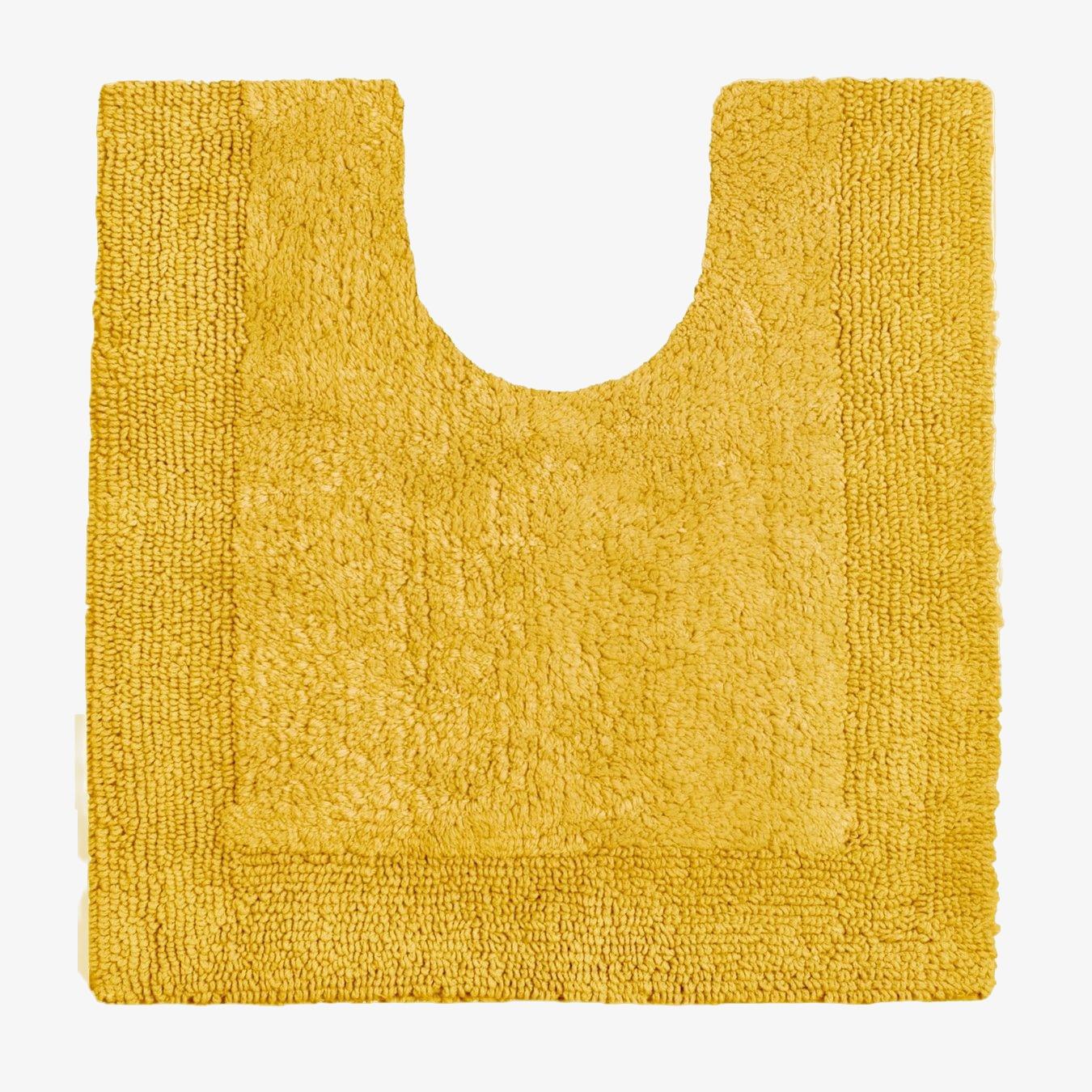 Elegance Cotton Reversible Pedestal Mat - Mustard by Allure Bath Fashions