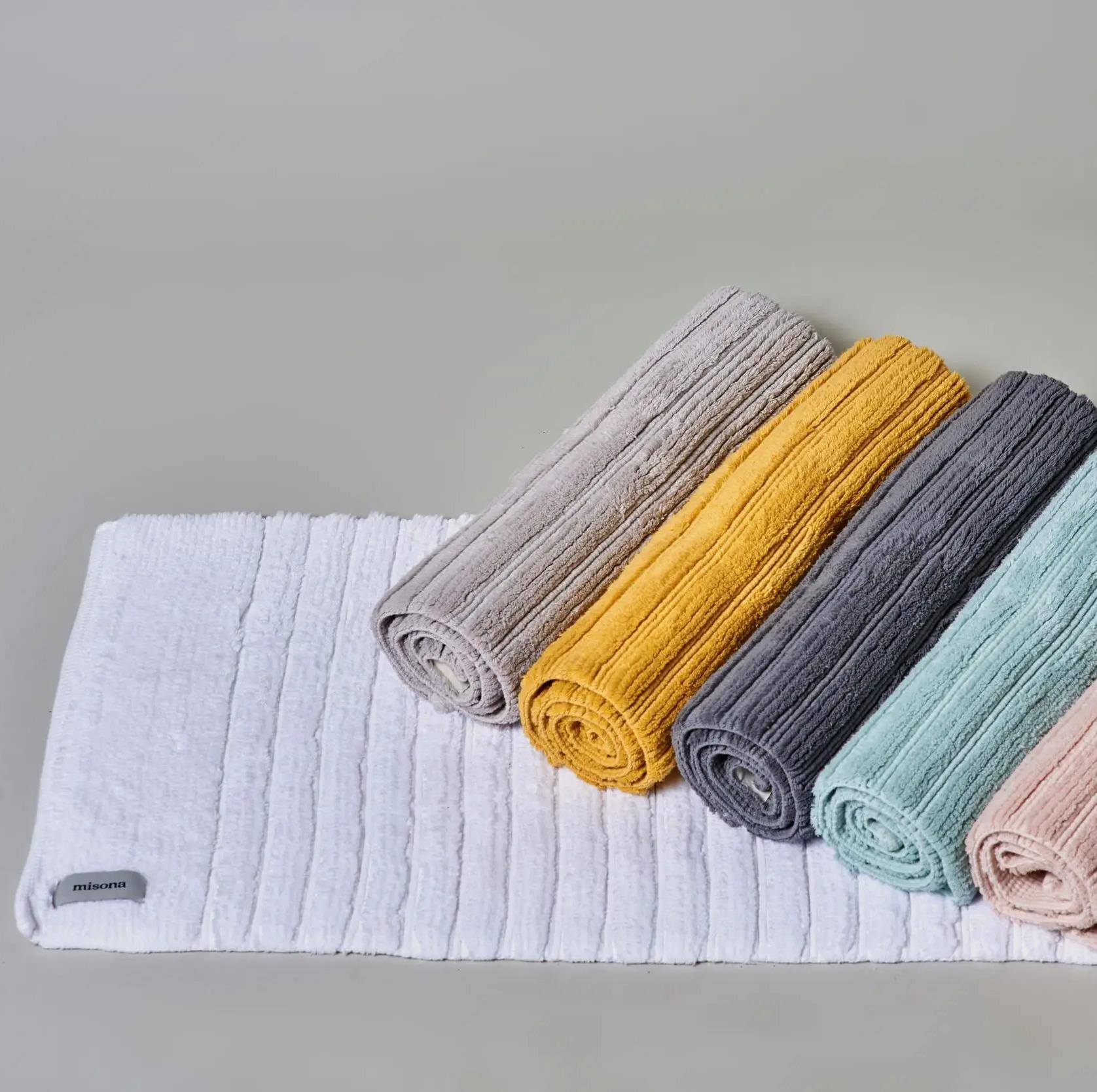 Ribbed Bath Runner - White by Misona