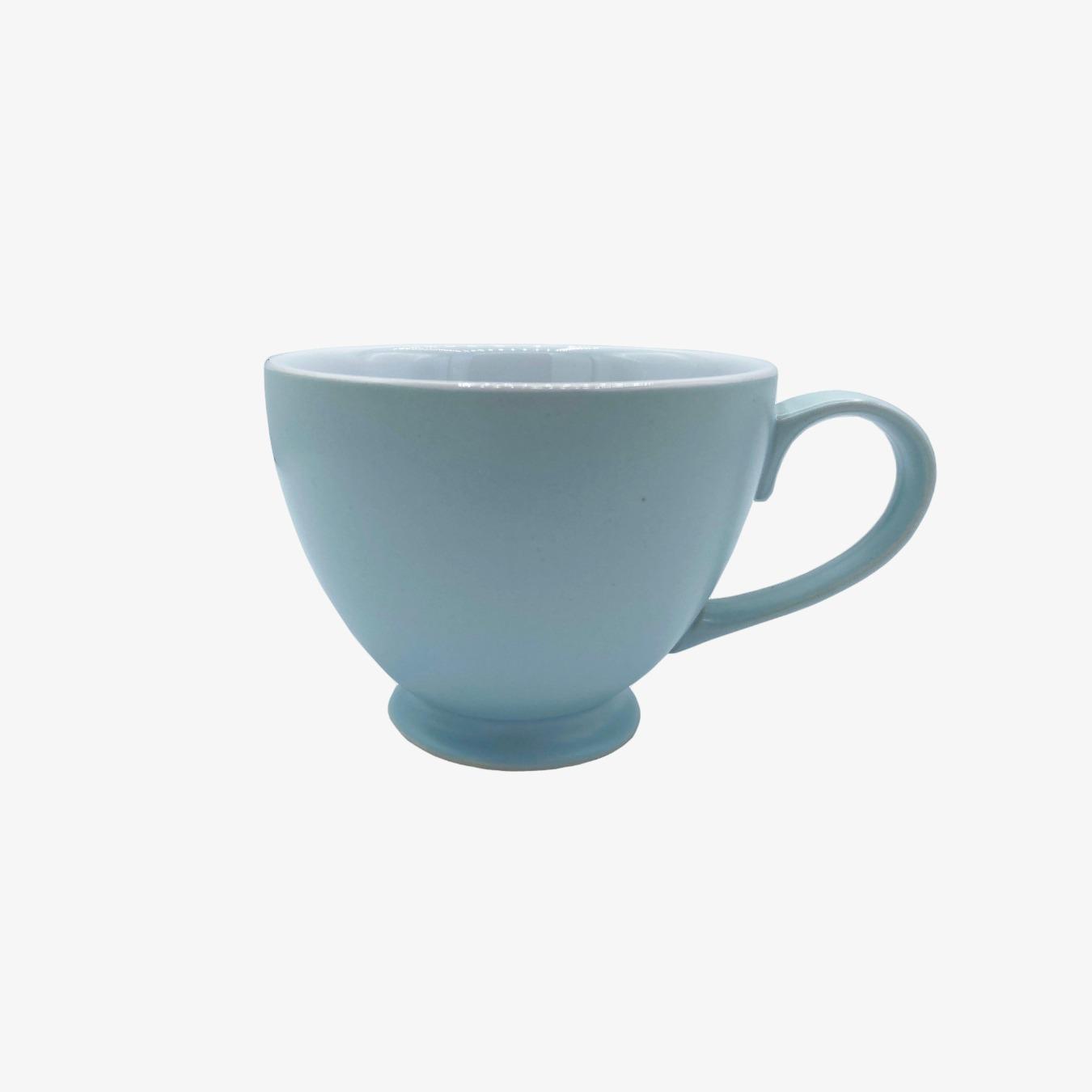 Stoneware Teacups - Ice Blue - Set of 6 by Plint