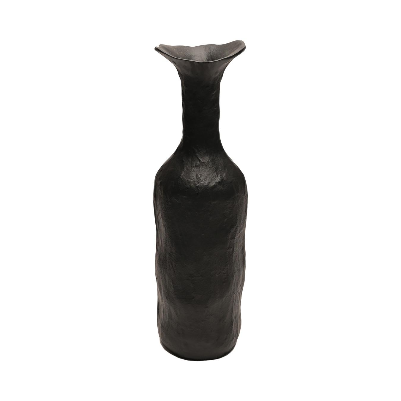 Hestia Slim Metal Vase - Black by HESTIA