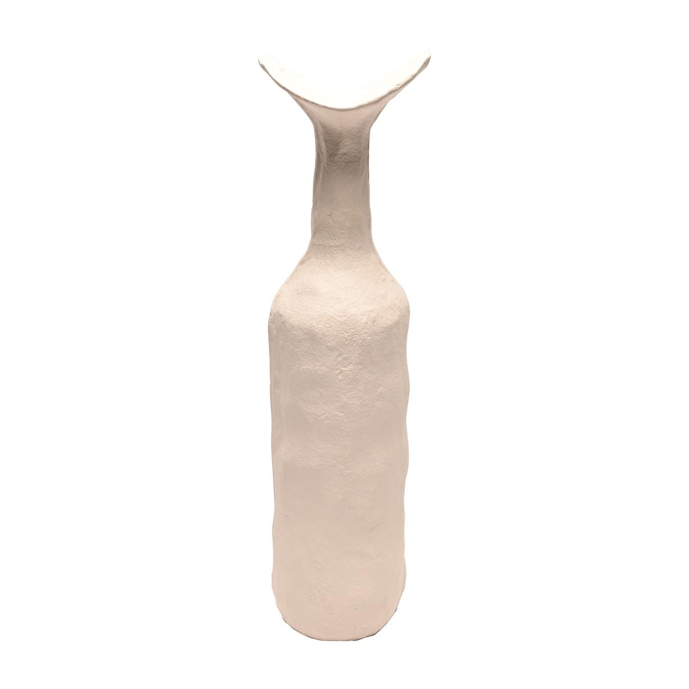 Hestia Slim Tapered Metal Vase - White by HESTIA