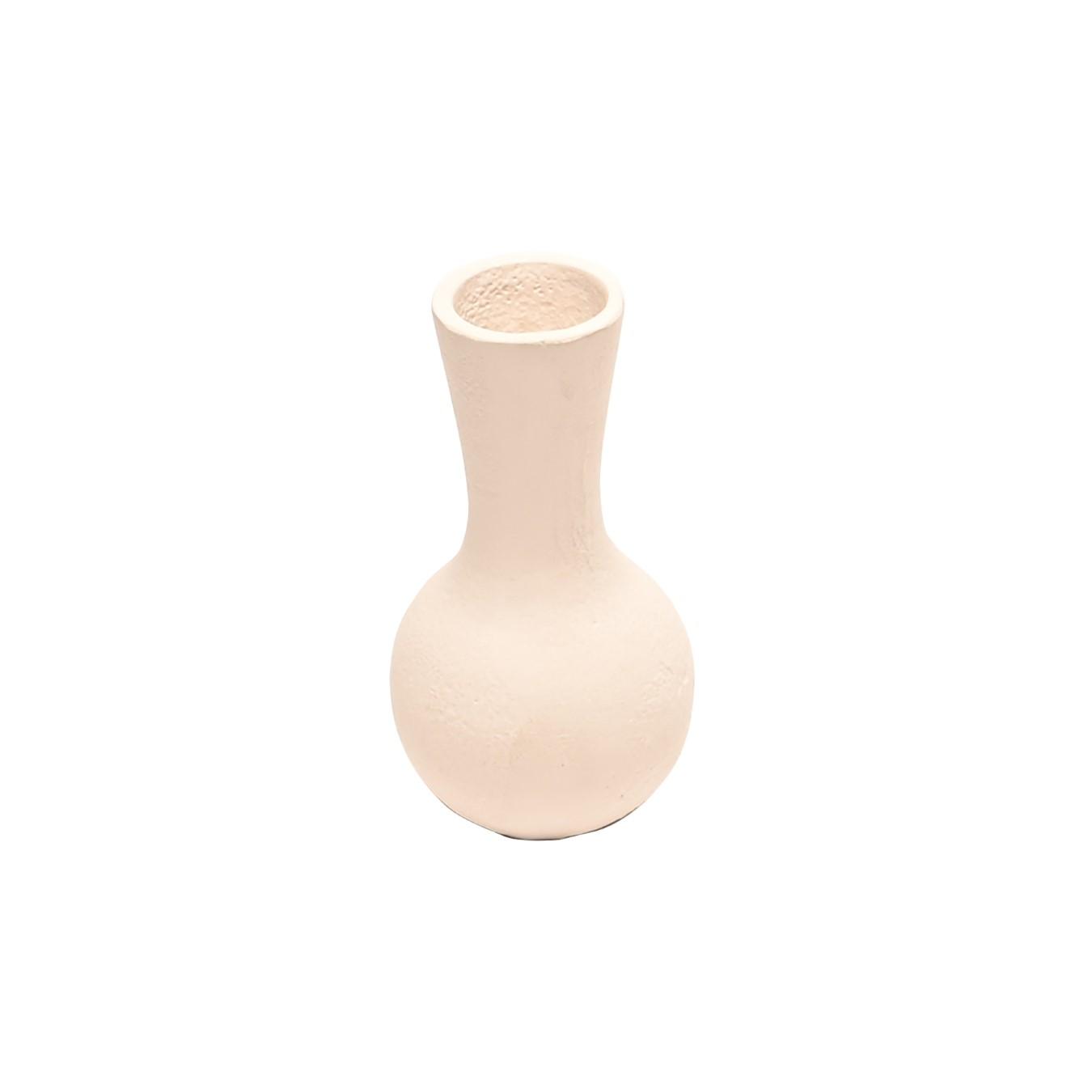 Hestia Small Metal Vase - White by HESTIA