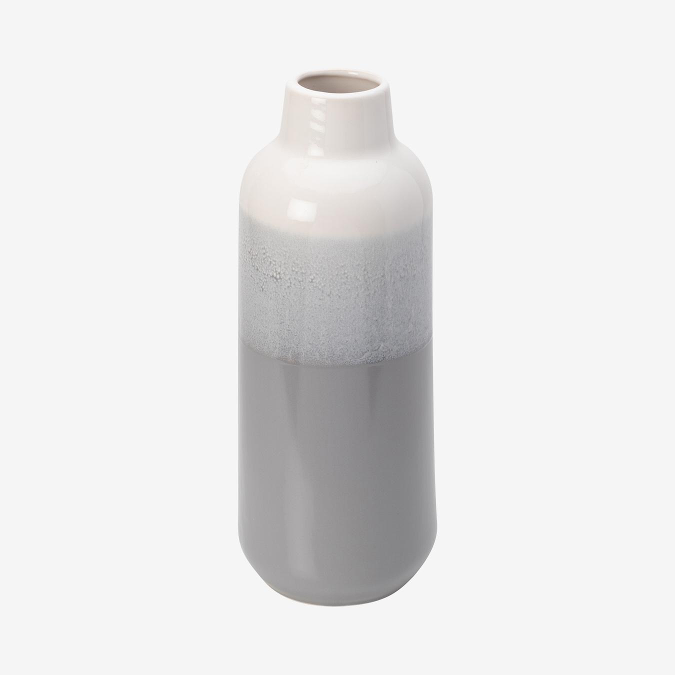Reactive Glaze Ceramic Vase - Grey by HESTIA
