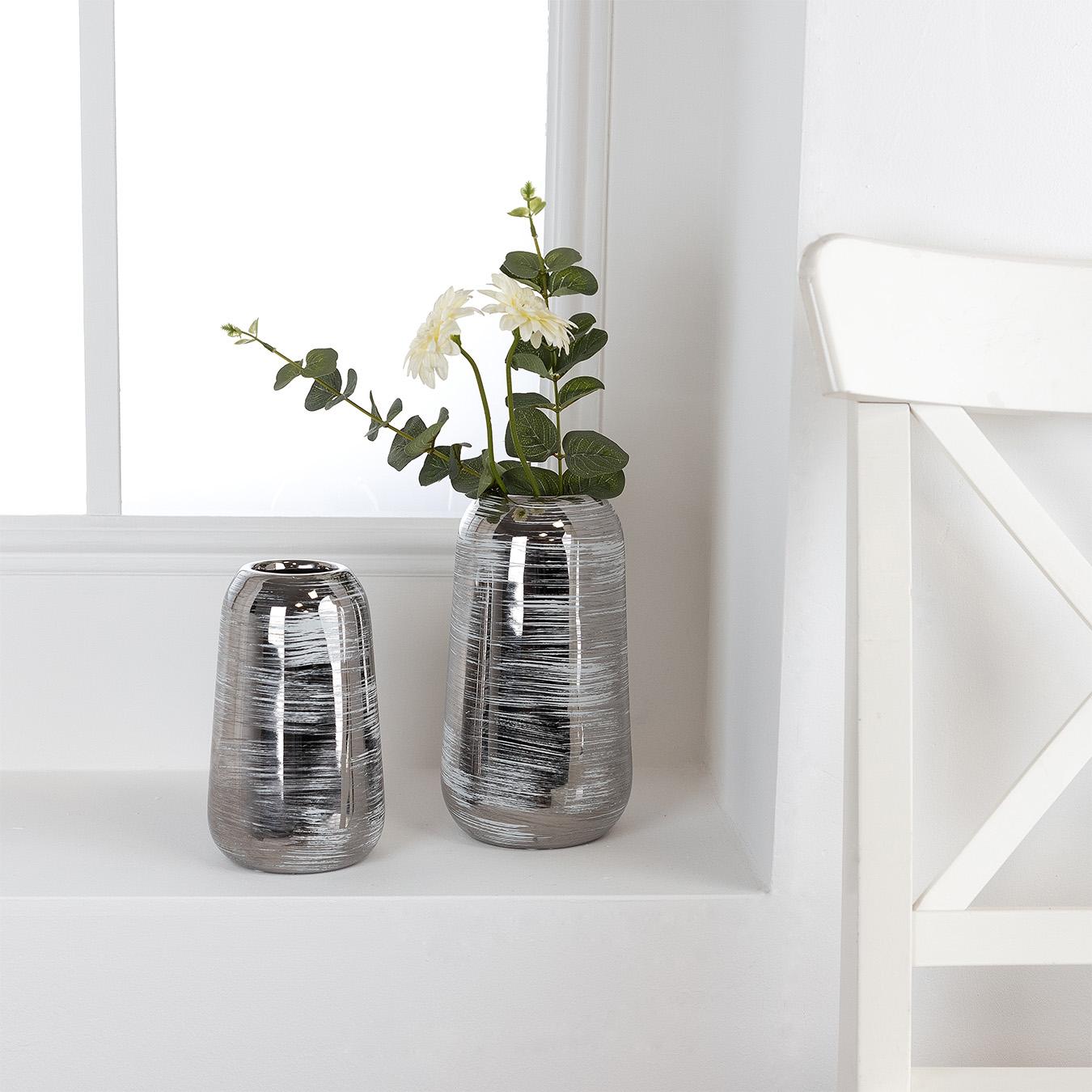 Swirl Vase - Silver by HESTIA