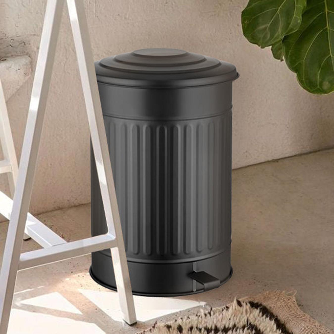 Step On Rubbish Bin - Black by Rozi UK