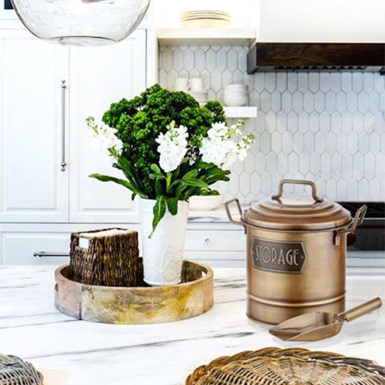 Kitchen Storage Bin - Gold by Rozi UK