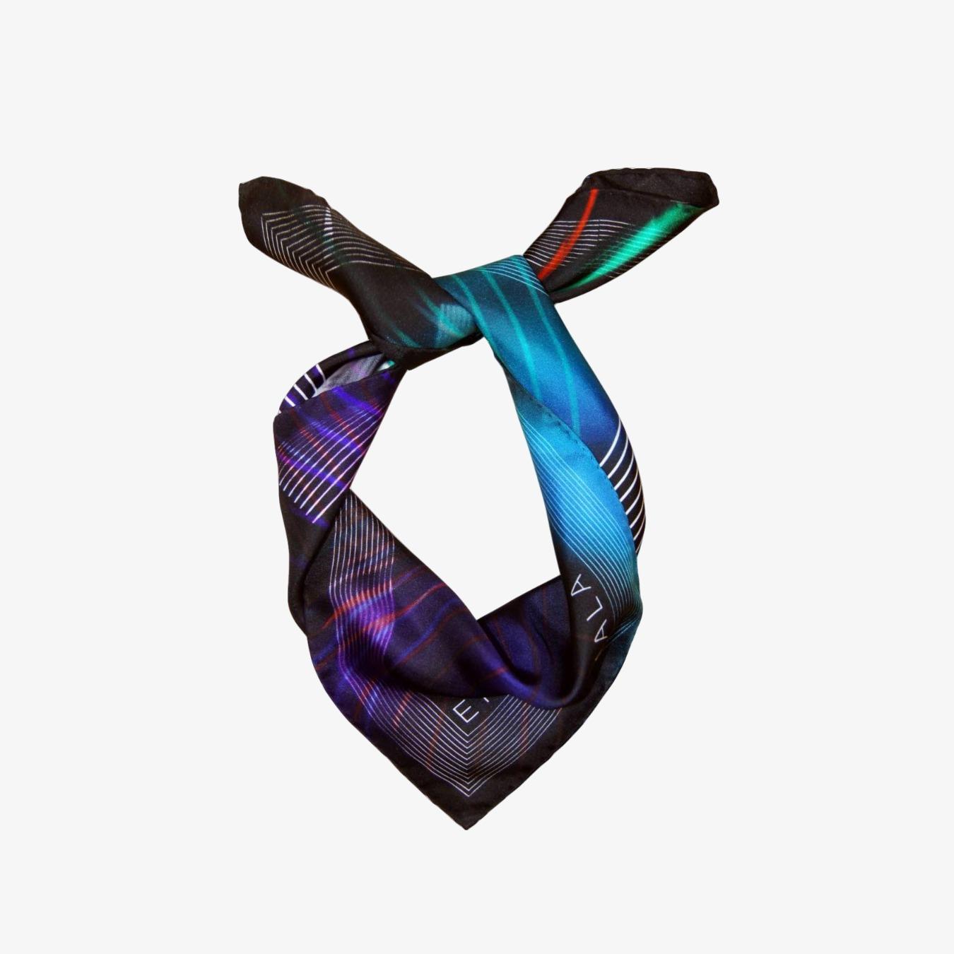 Discogramme Silk Scarf by Emilia Mala