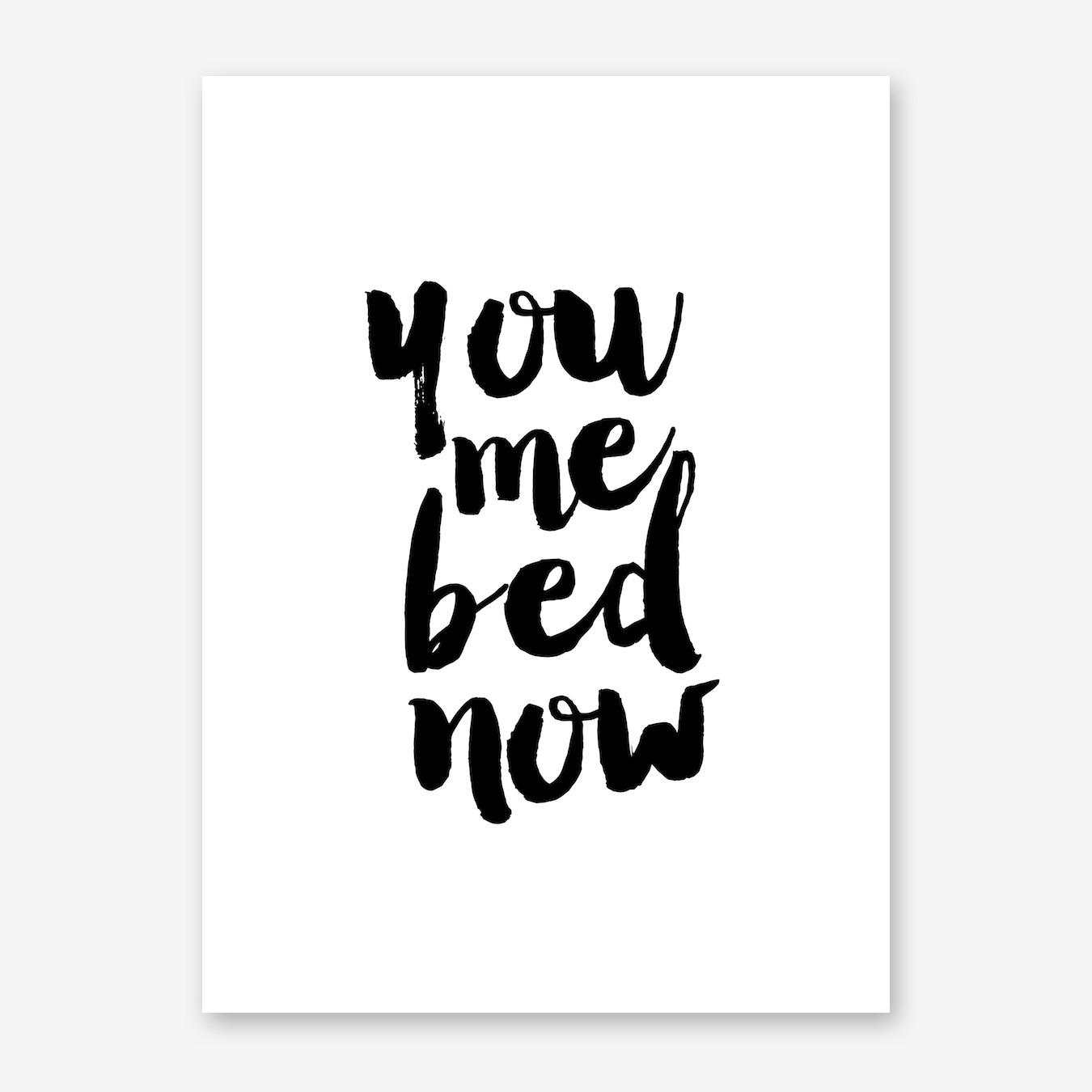 Bed Now Art Print by Studio Mottos