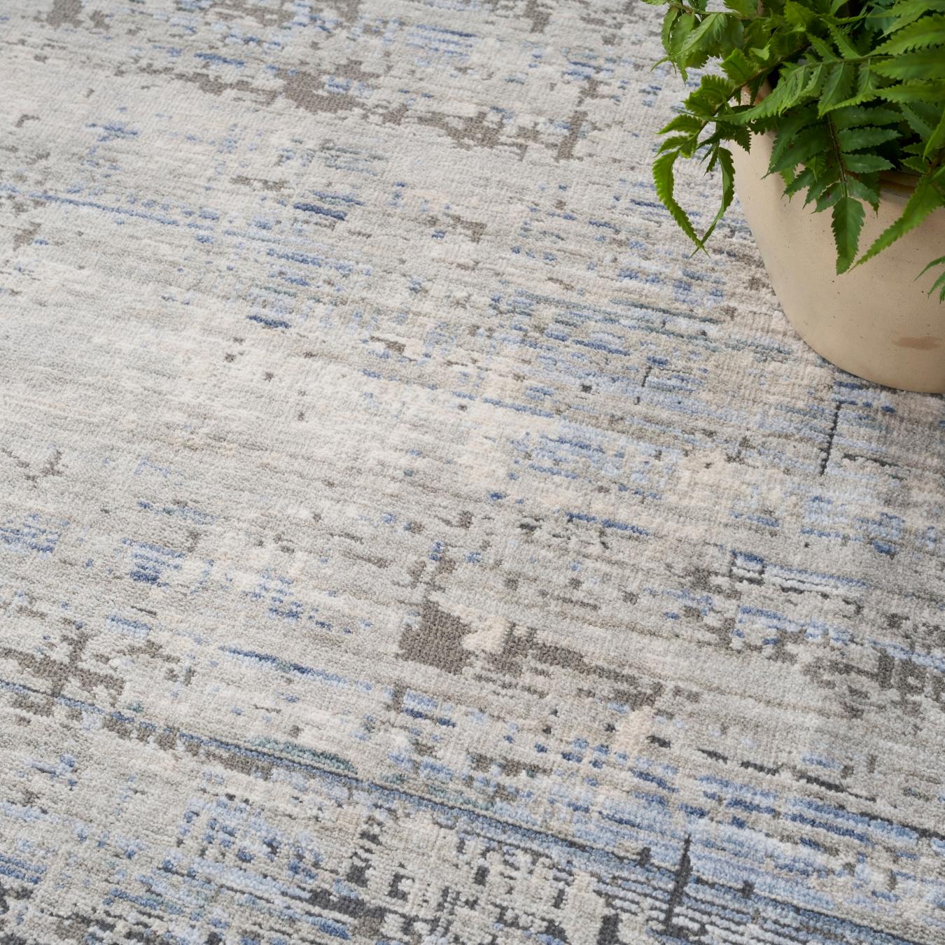 Abstract Hues Area Rug - Blue / Grey by Nourison UK