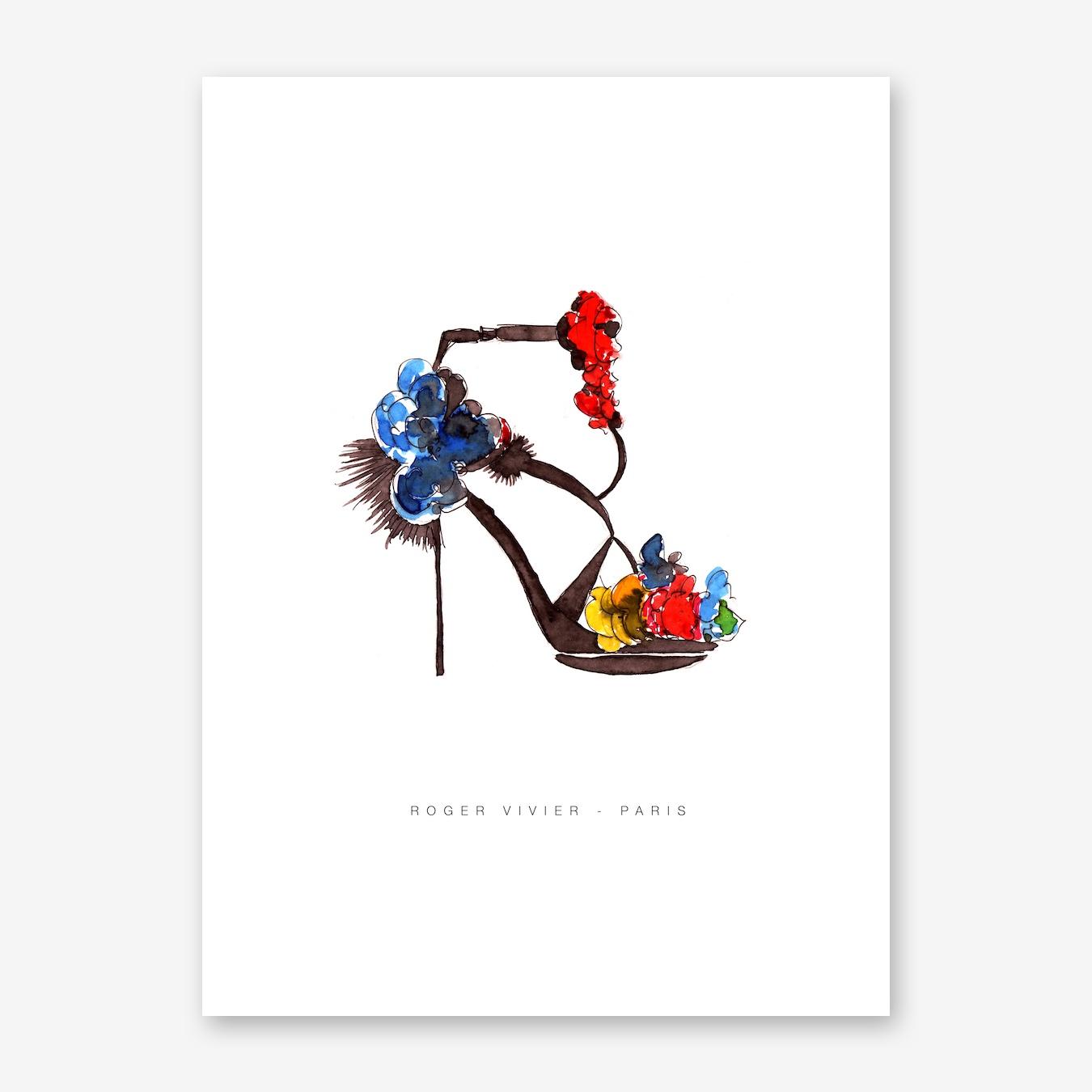 Roger Vivier Art Print by Mercedes Lopez Charro