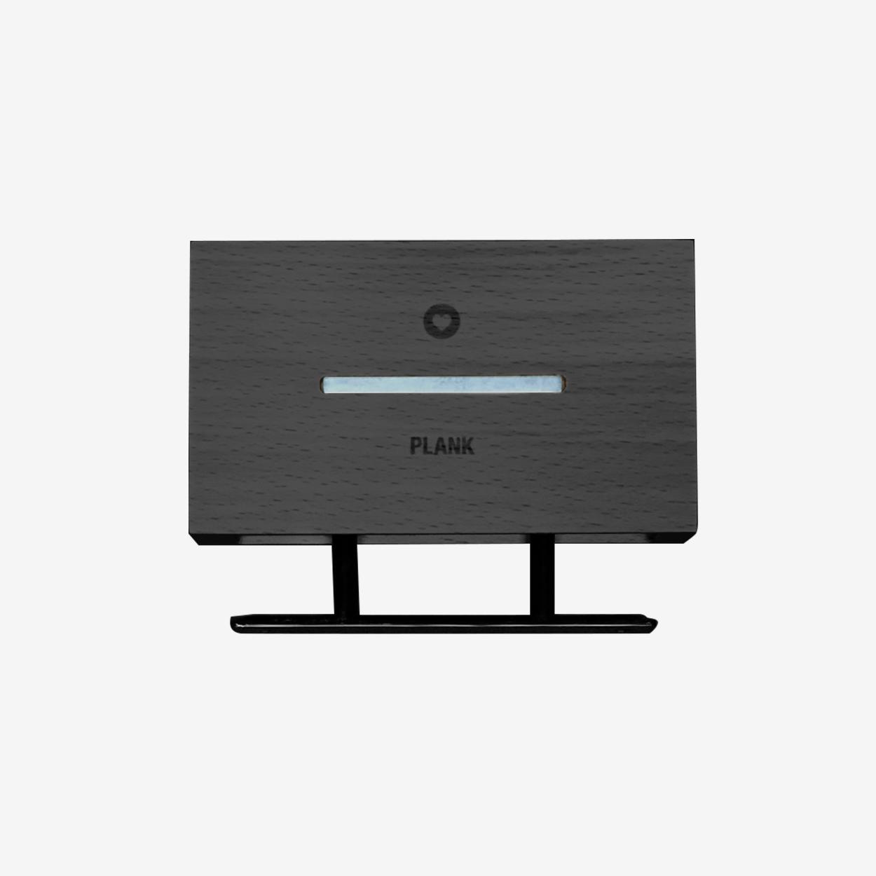 Plank Floating Shelf - Cell Phone & Key Holder in Black Wood by iLoveHandles