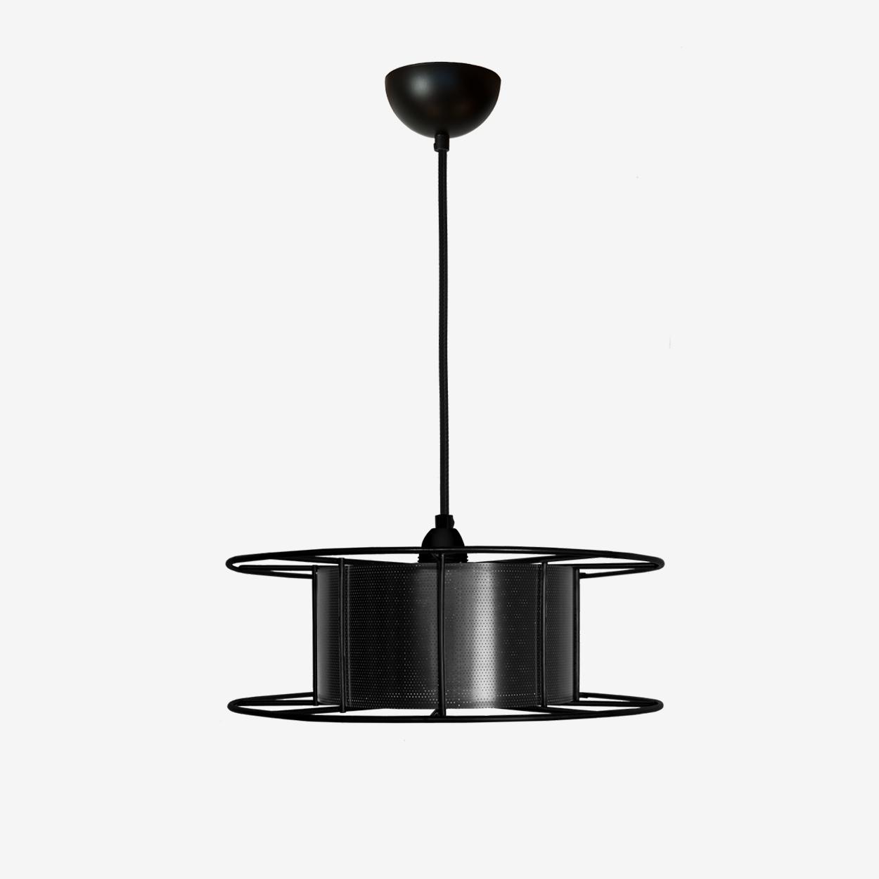 Spool Pendangt Light in Black/Black