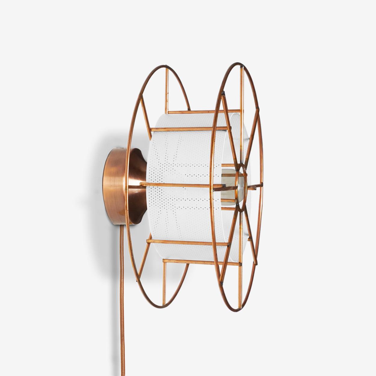 Spool Wall Light in White