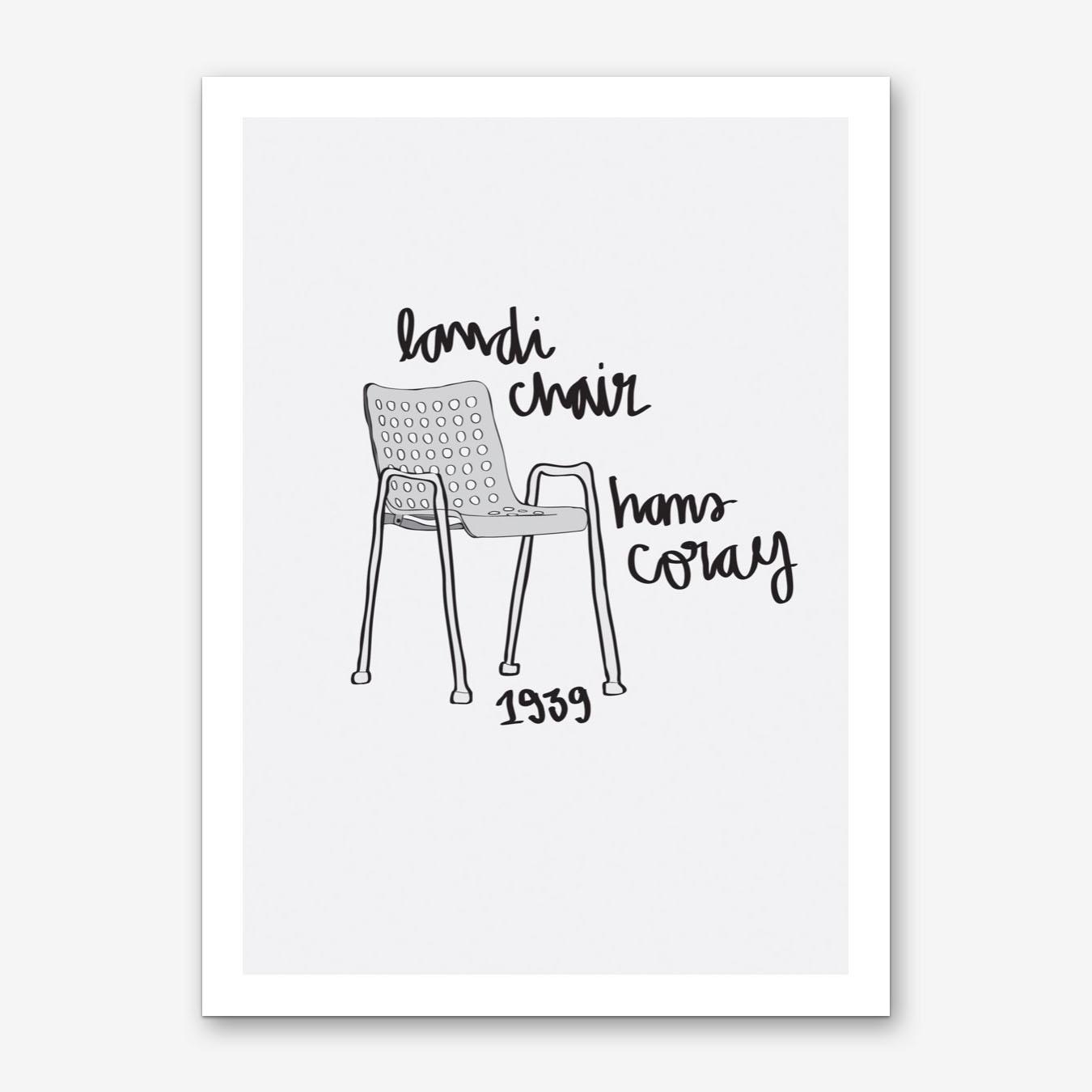 Landi Chair Art Print by Sira Lobo