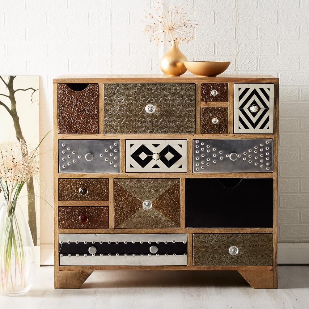 Reclaimed Wood 10 Drawer Chest by Indian Hub