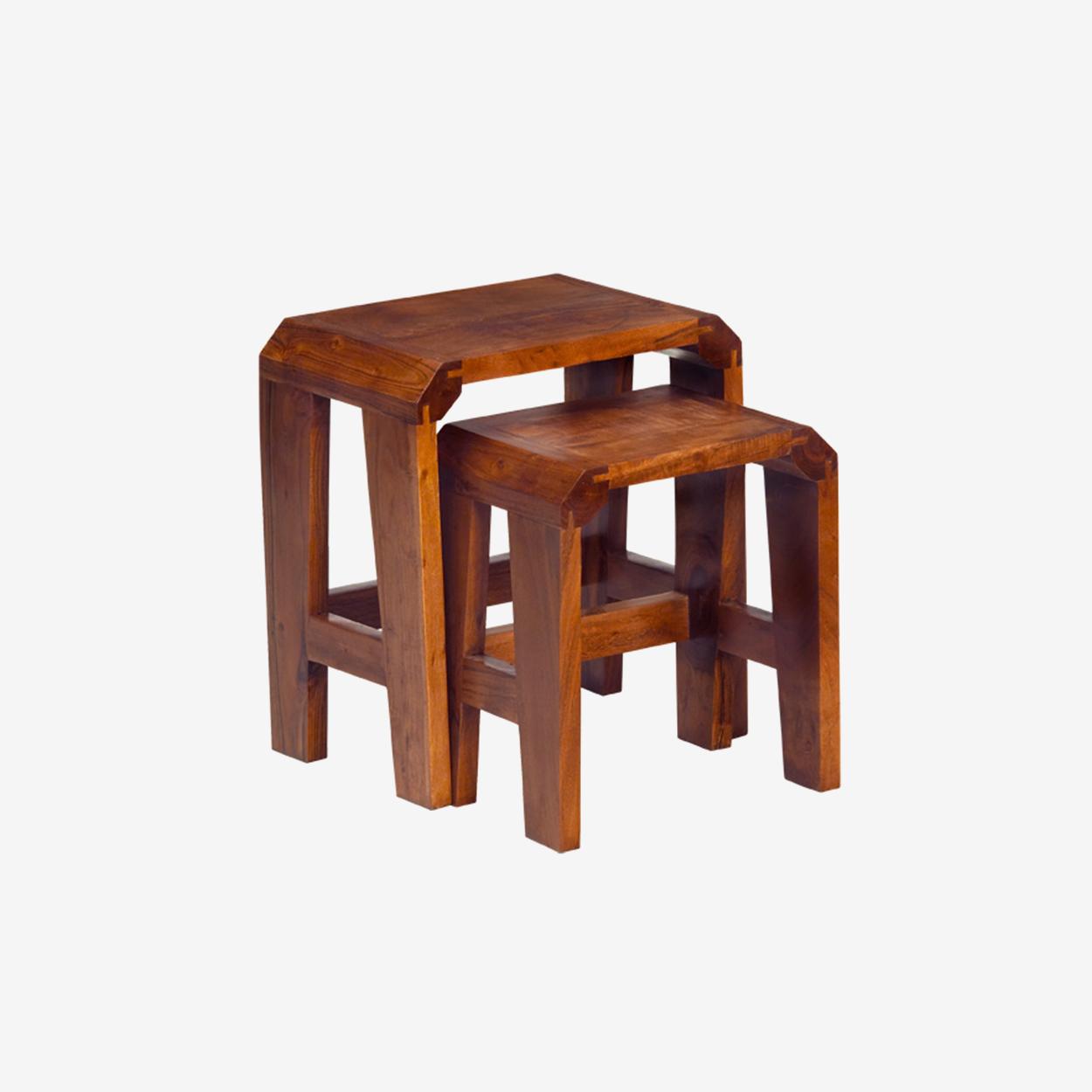 Wooden Montague 2 Piece Nest of Tables by Indian Hub