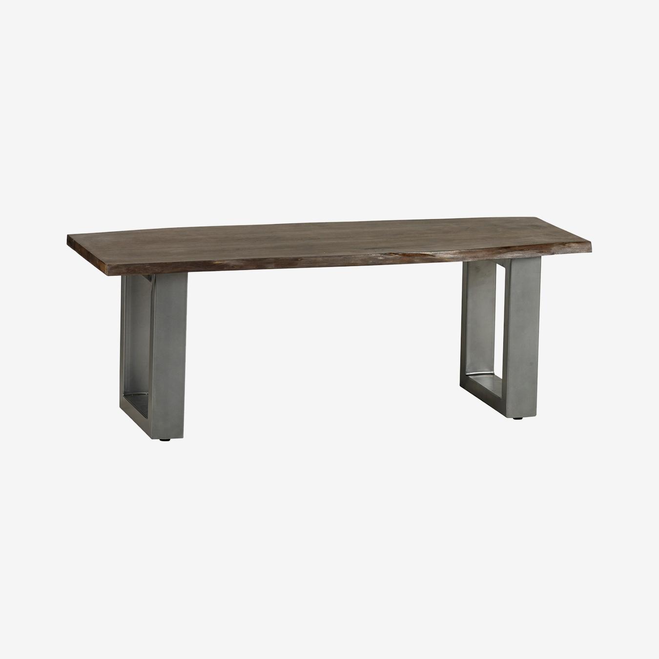 Essential Live Edge Dining Bench - Grey by Indian Hub