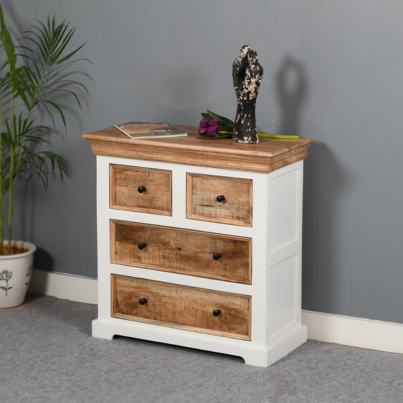 Bocelli 4 Chest Of Drawers - Solid Mango Wood by Indian Hub