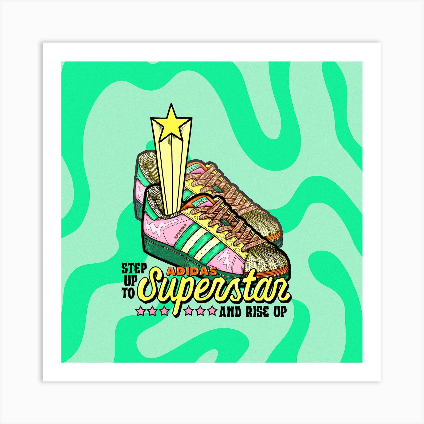 Adidas Superstar Art Print by Elliot Floyd