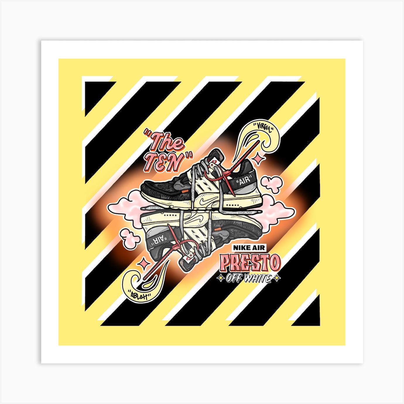 Nike Presto Off White Art Print by Elliot Floyd