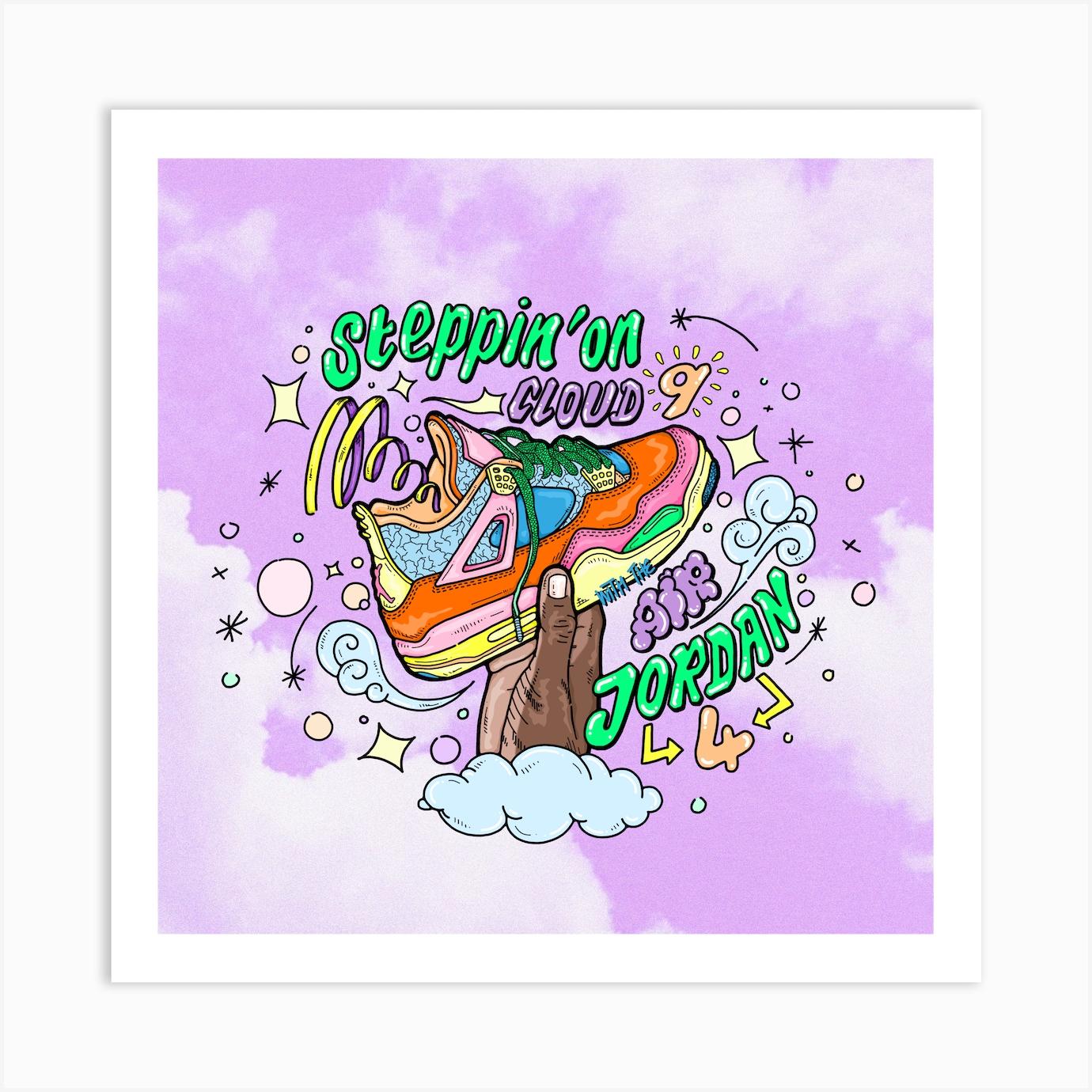 Nike Air Jordan 4 Art Print by Elliot Floyd