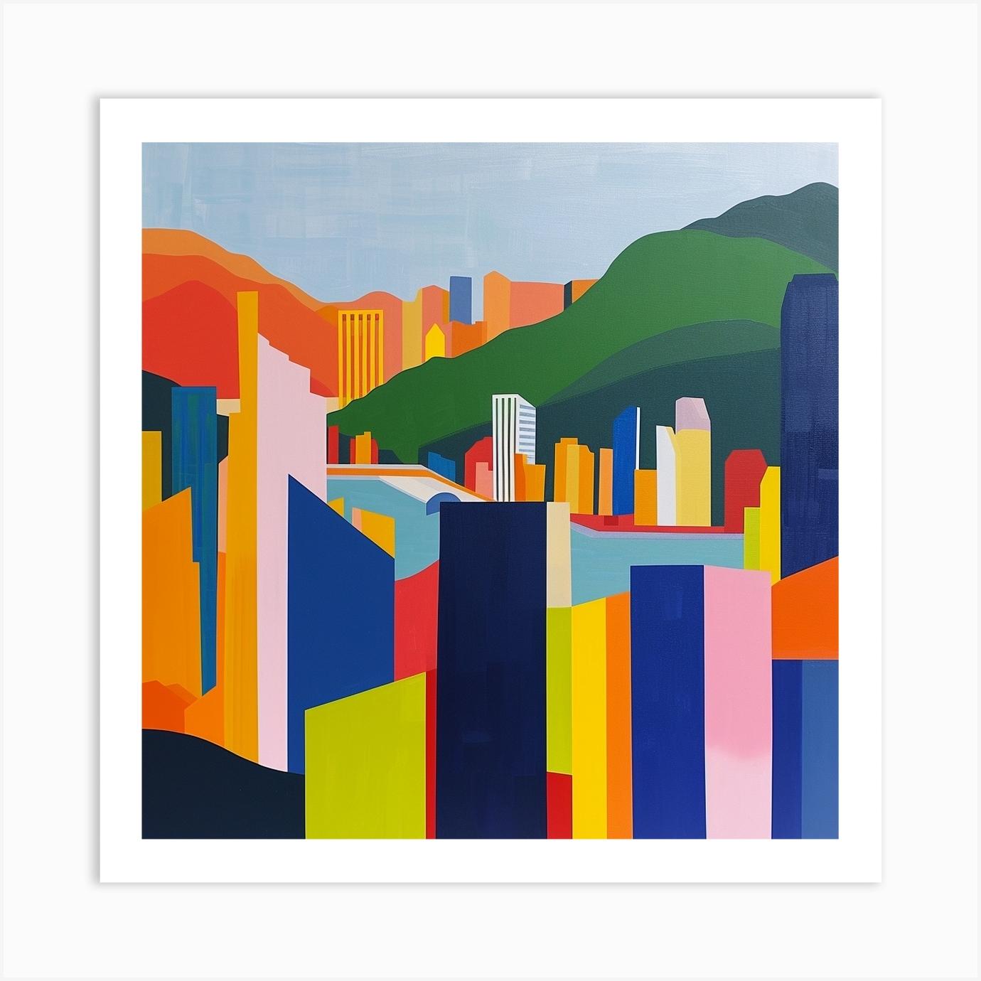 Abstract Travel Collection China 1 Art Print by Hue Horizons Art Prints