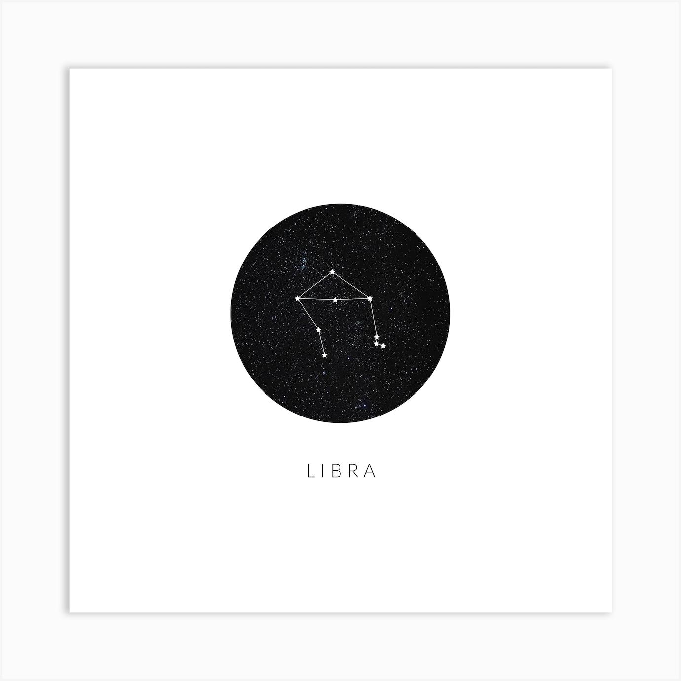Libra Constellation Square Art Print by Saskia Lucy