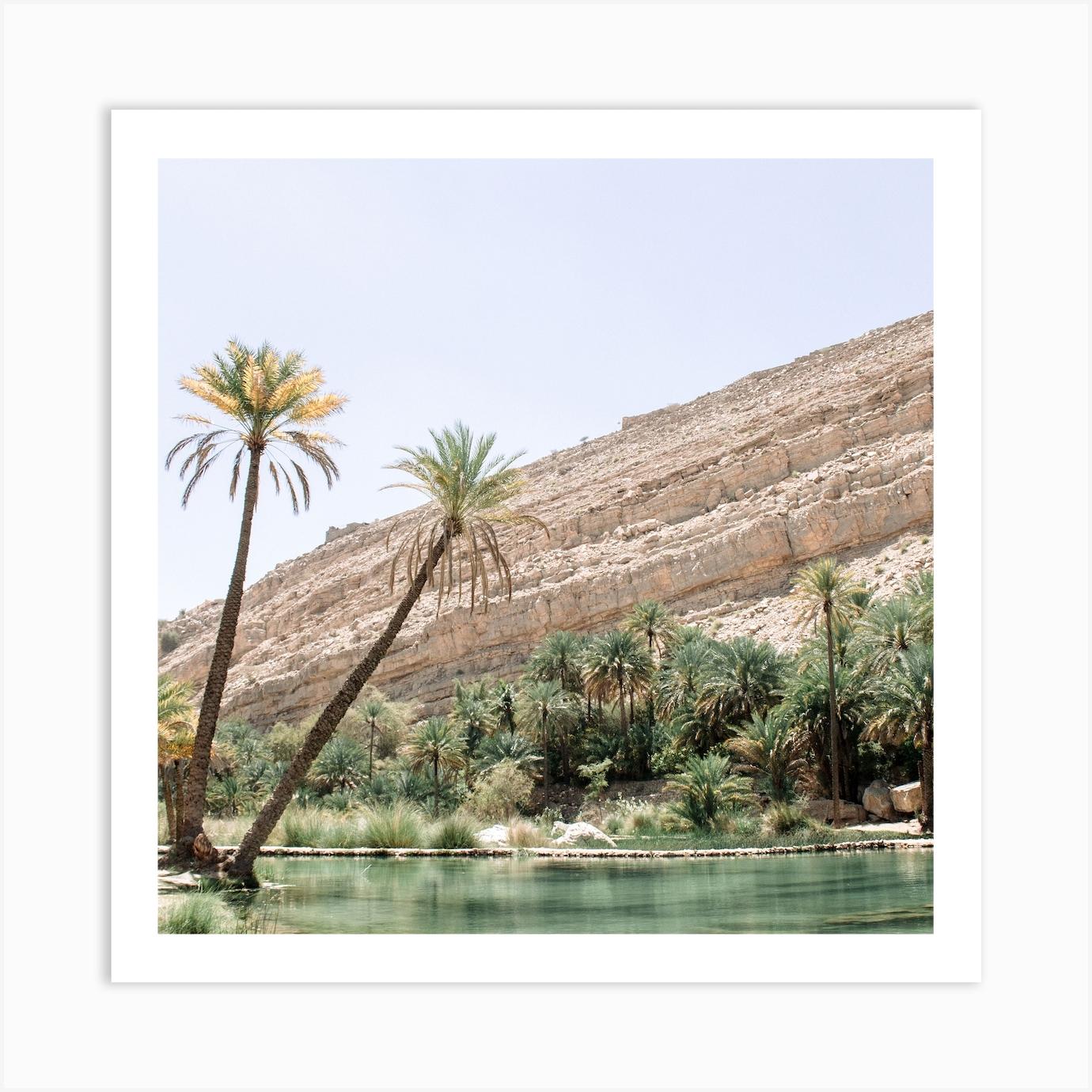 Desert Oasis Square Art Print by Travel Art Wall Prints