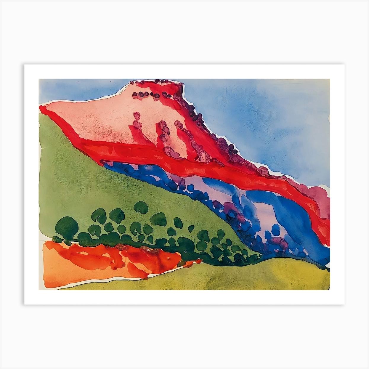 Georgia OKeeffe, Red Mesa , 1917 Art Print by Wirla