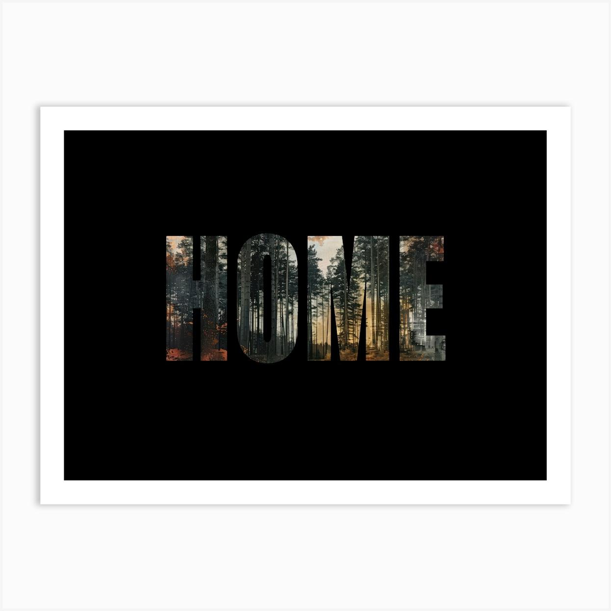 Home Poster Forest Collage Vintage 5 Art Print by Botanic Studio