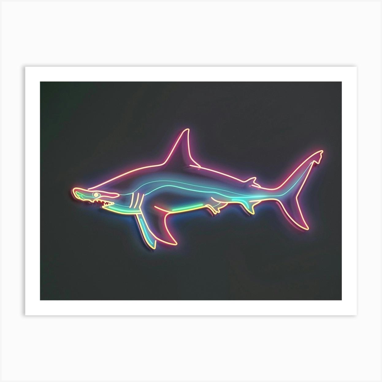 Aqua Hammerhead Shark 2 Poster