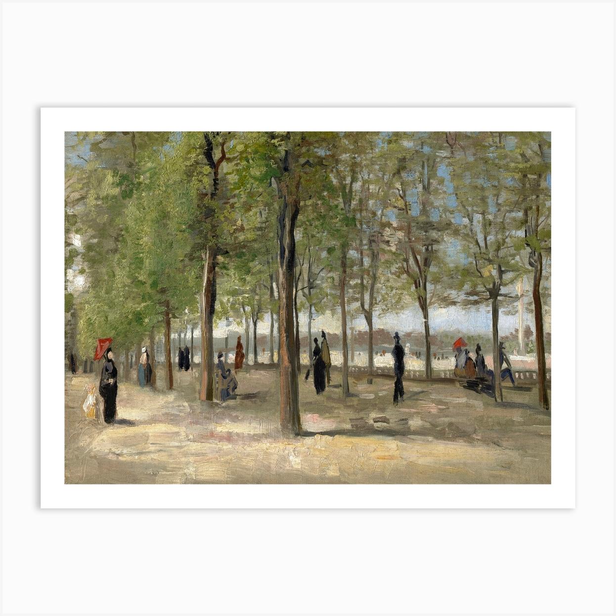 Terrace In The Luxembourg Gardens (1886), Vincent Van Gogh Art Print by Fy! Classic Art Prints and Posters
