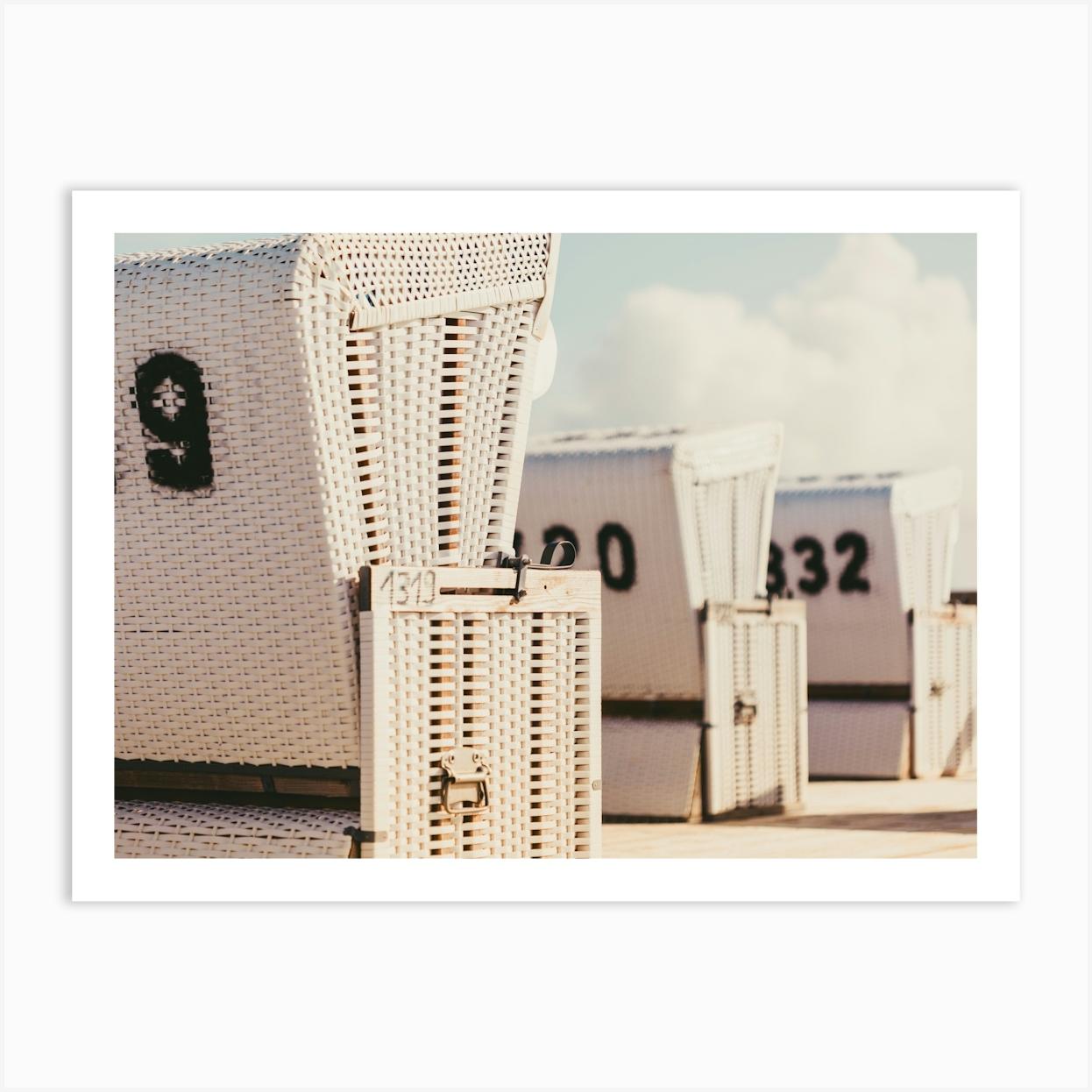 Beach Chairs Art Print by Florian Schleinig