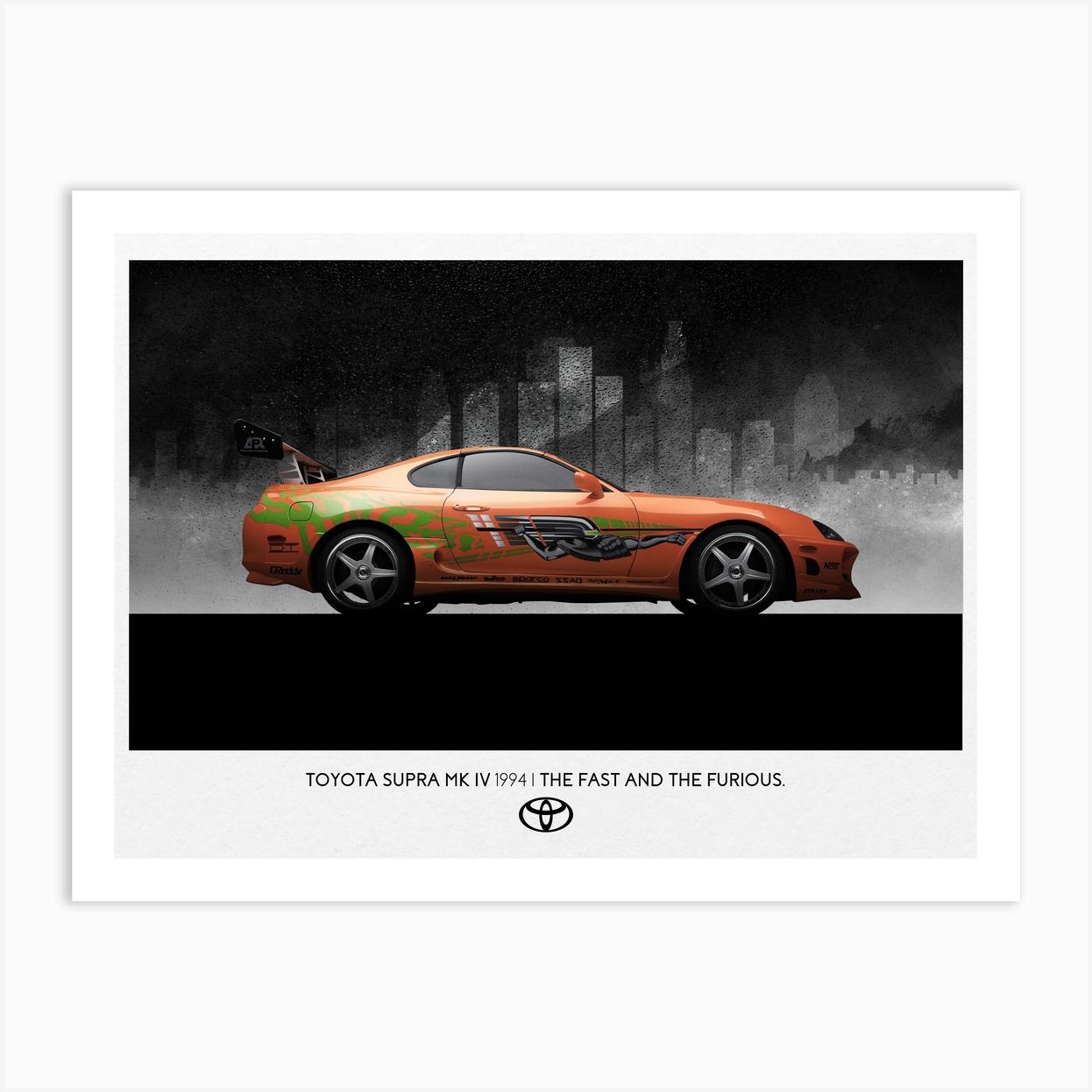 Toyota Supra Art Print by Froze Studio