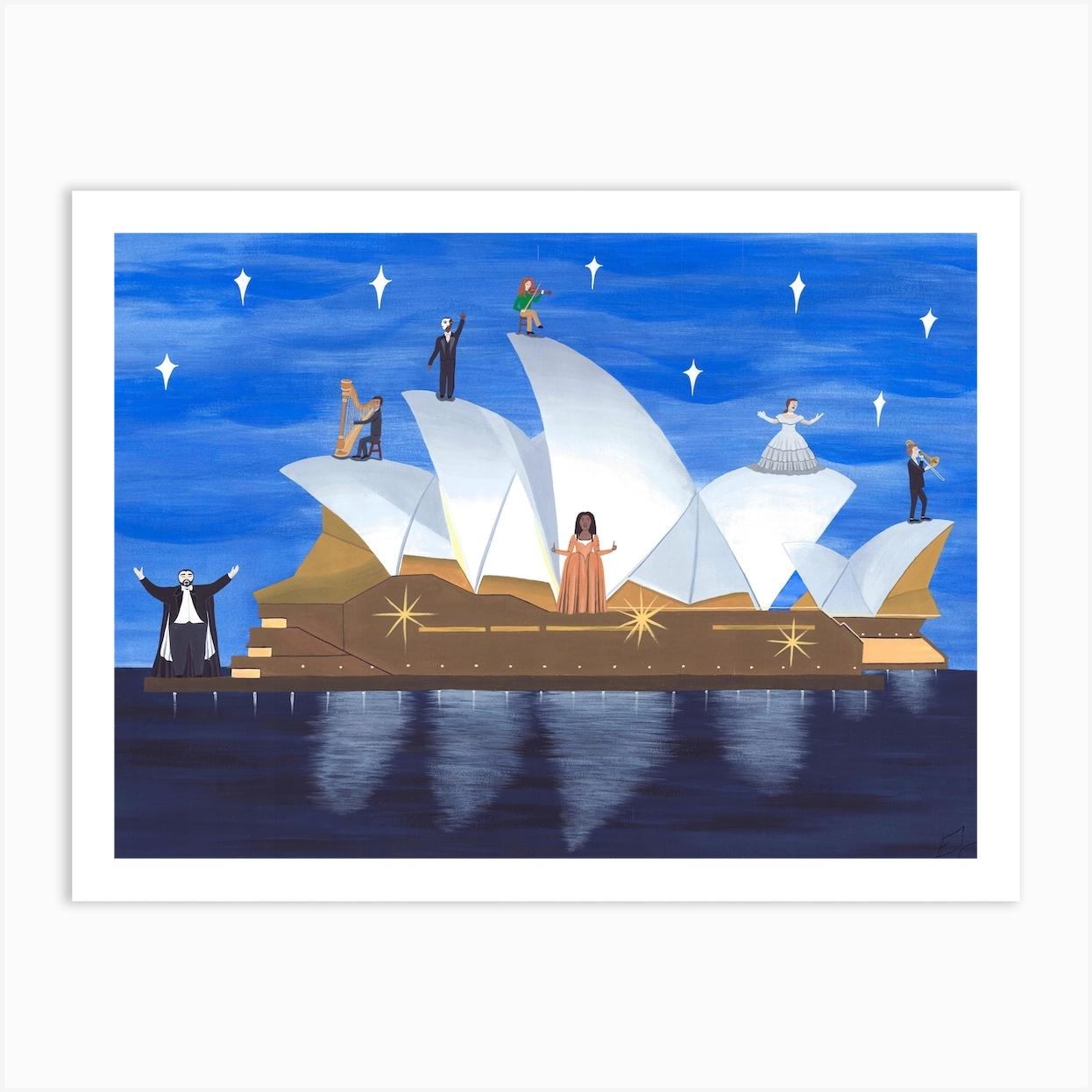 The Opera House Art Print by Eliza Barnes