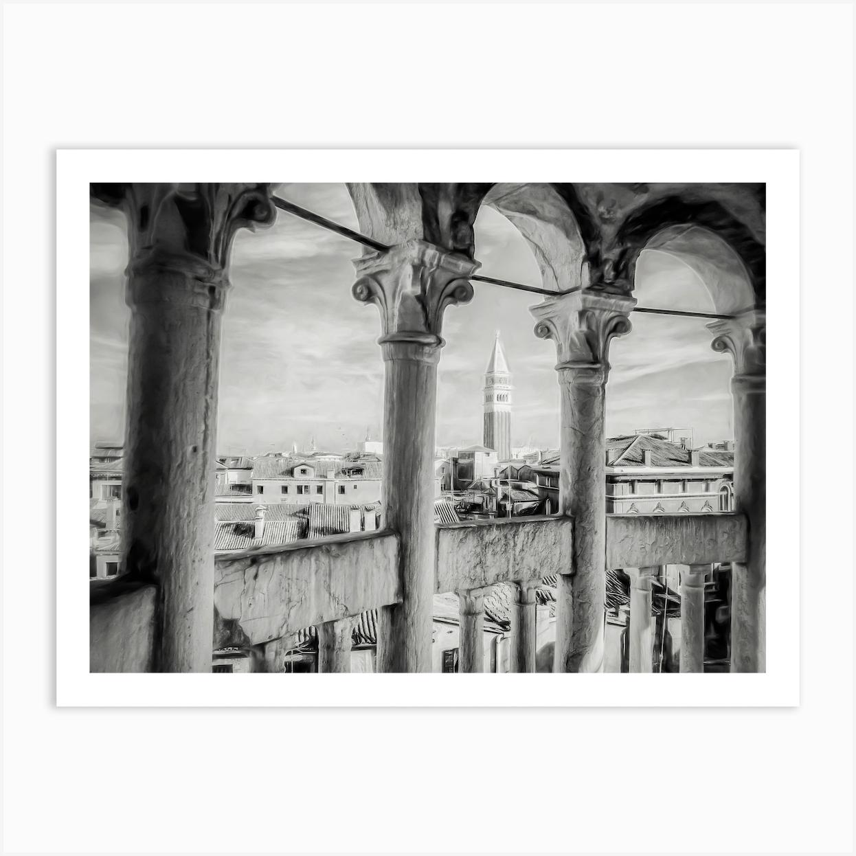 Bovolo Staircase View Of Venice Art Print by Paul J Bucknall