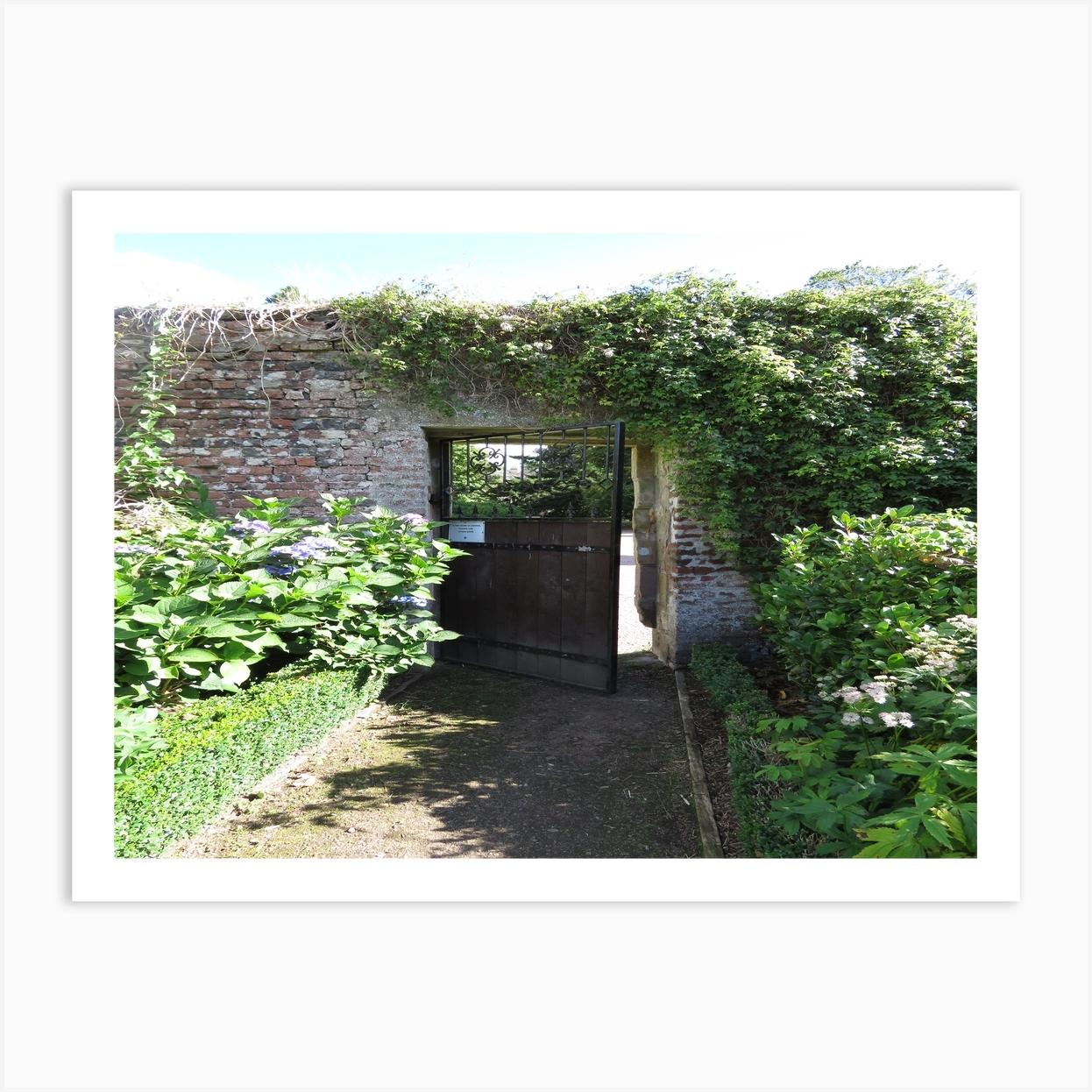 Entrance Gate To The Brick Walled Garden Art Print by Peksa Image Inc