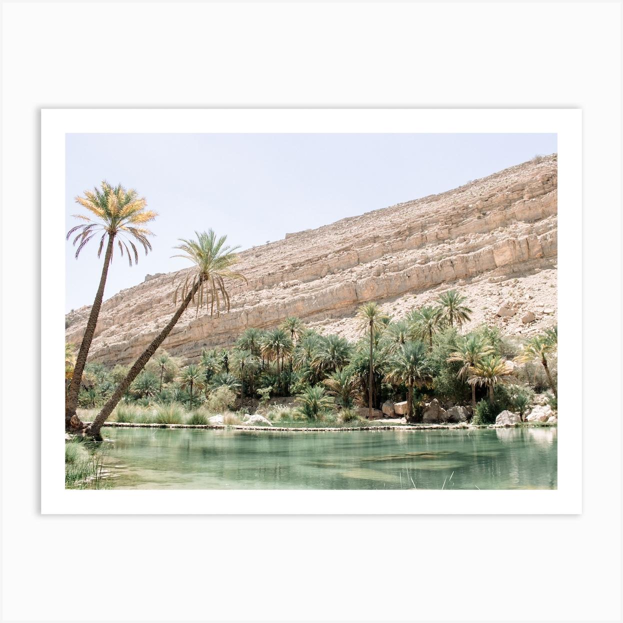 Desert Oasis Landscape Art Print by Travel Art Wall Prints