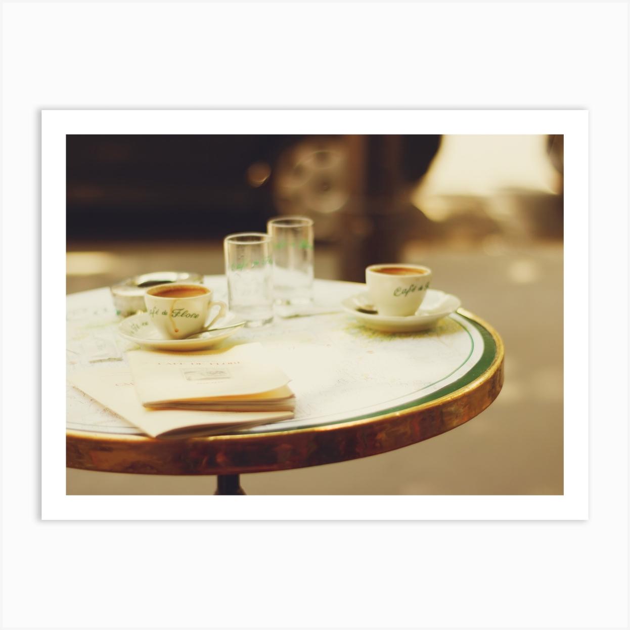 Paris Cafe Table Art Print by Nina's Clicks