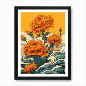 油絵アート（orange flower） 油絵アート（orange flower） 油絵アート（orange flower