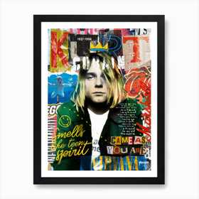 アート・デザイン・音楽 Cobain - nirvana Kurt Cobain Nirvana 90s Music Graffiti Wall Art Poster