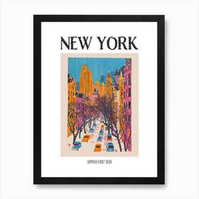 Upper East Side New York Colourful Silkscreen Illustration 1