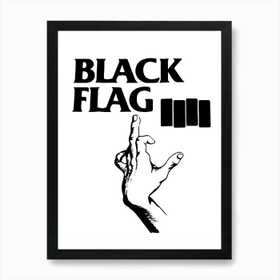 Black Flag band music 4 Art Print by music soul - Fy
