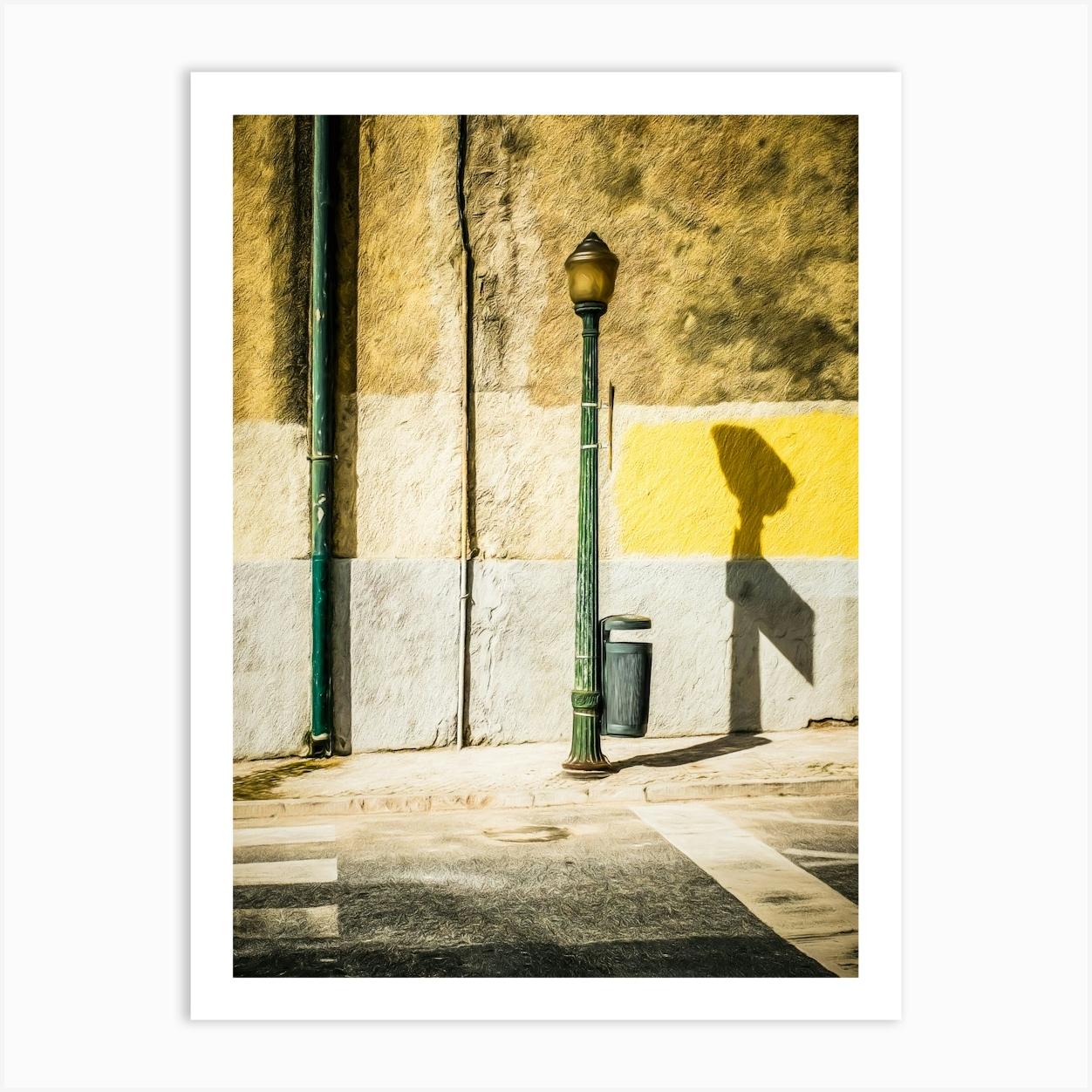 Street Furniture Lisbon Art Print by Paul J Bucknall