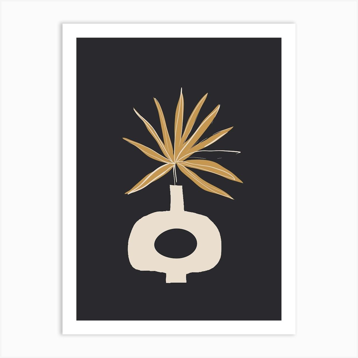 Doughnut Shaped Vase Dark Art Print by Mambo