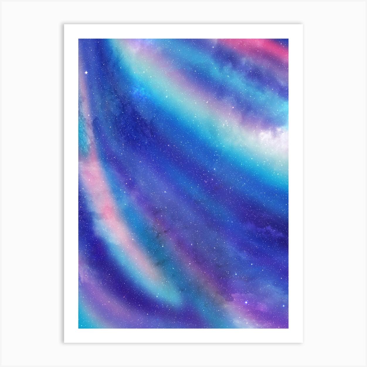 Synthwave neon space #13 - Galaxy Background Art Print by Synthwave1950
