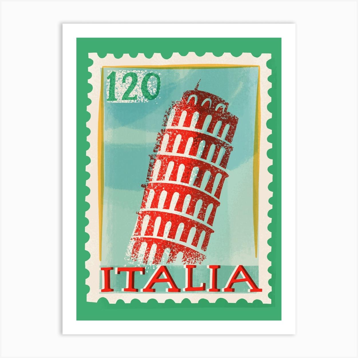 Italy Postage Stamp Art Print by Asta Barrington