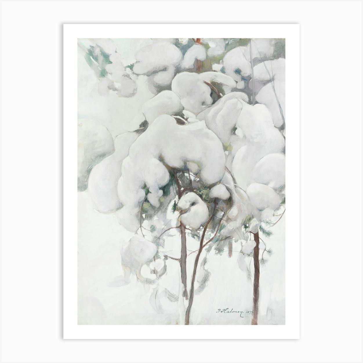 Snow Covered Pine Saplings (1899), Pekka Halonen Art Print by Fy! Classic Art Prints and Posters