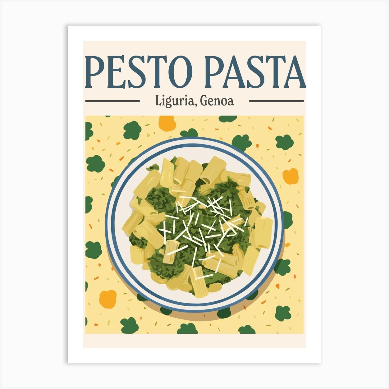 Pesto Pasta Art Print by Mambo