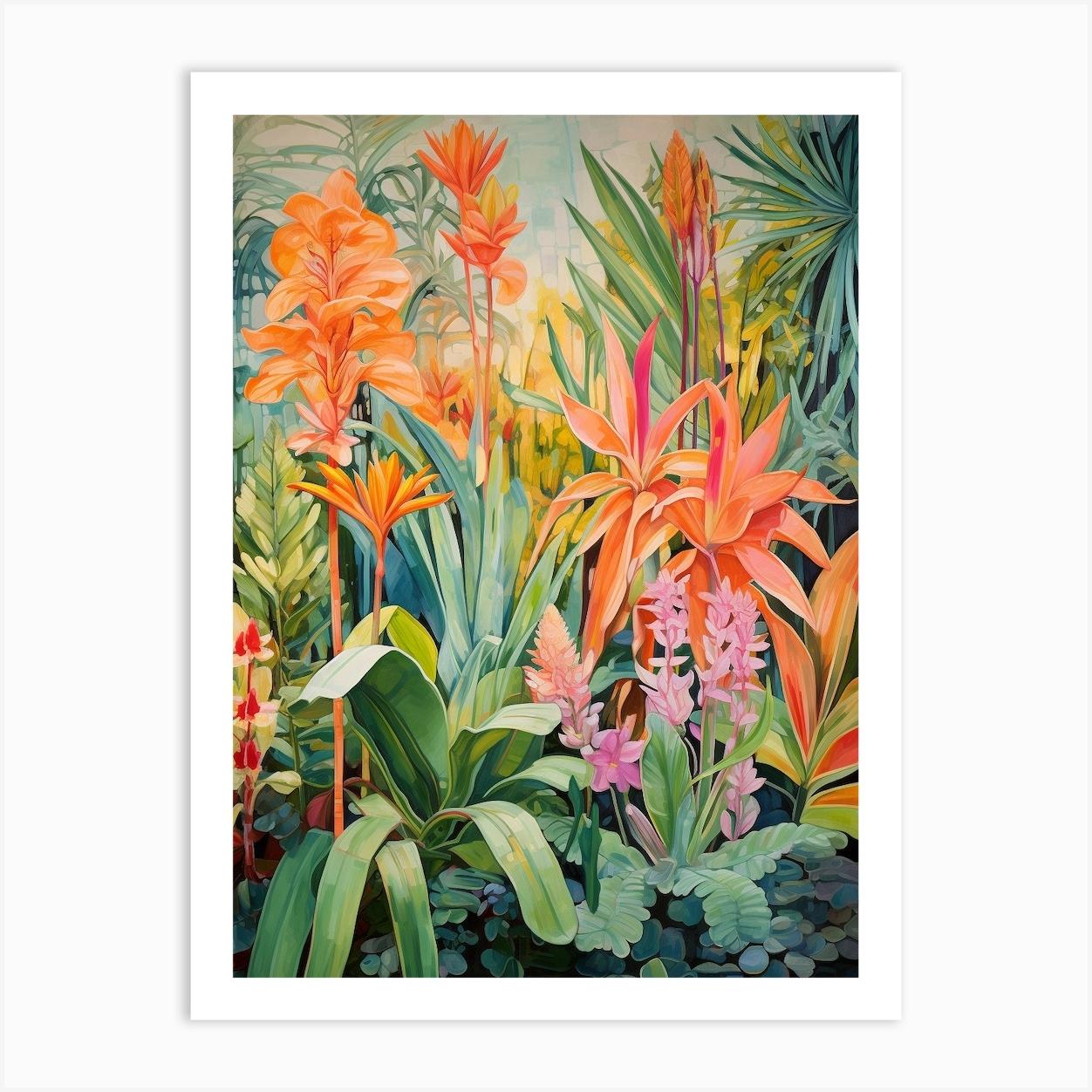 Tropical Plant Painting Cast Iron Plant 3 Poster
